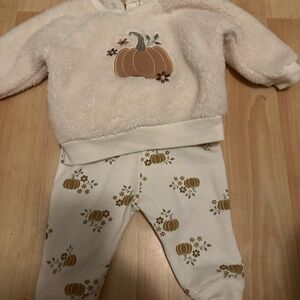 Cozy Pumpkin Themed Baby Outfit